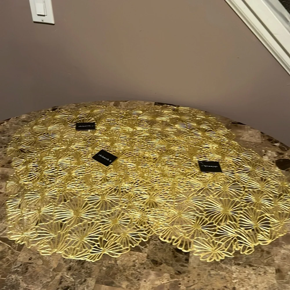 Chilewich Set/4 Daisy Gilded Placemats